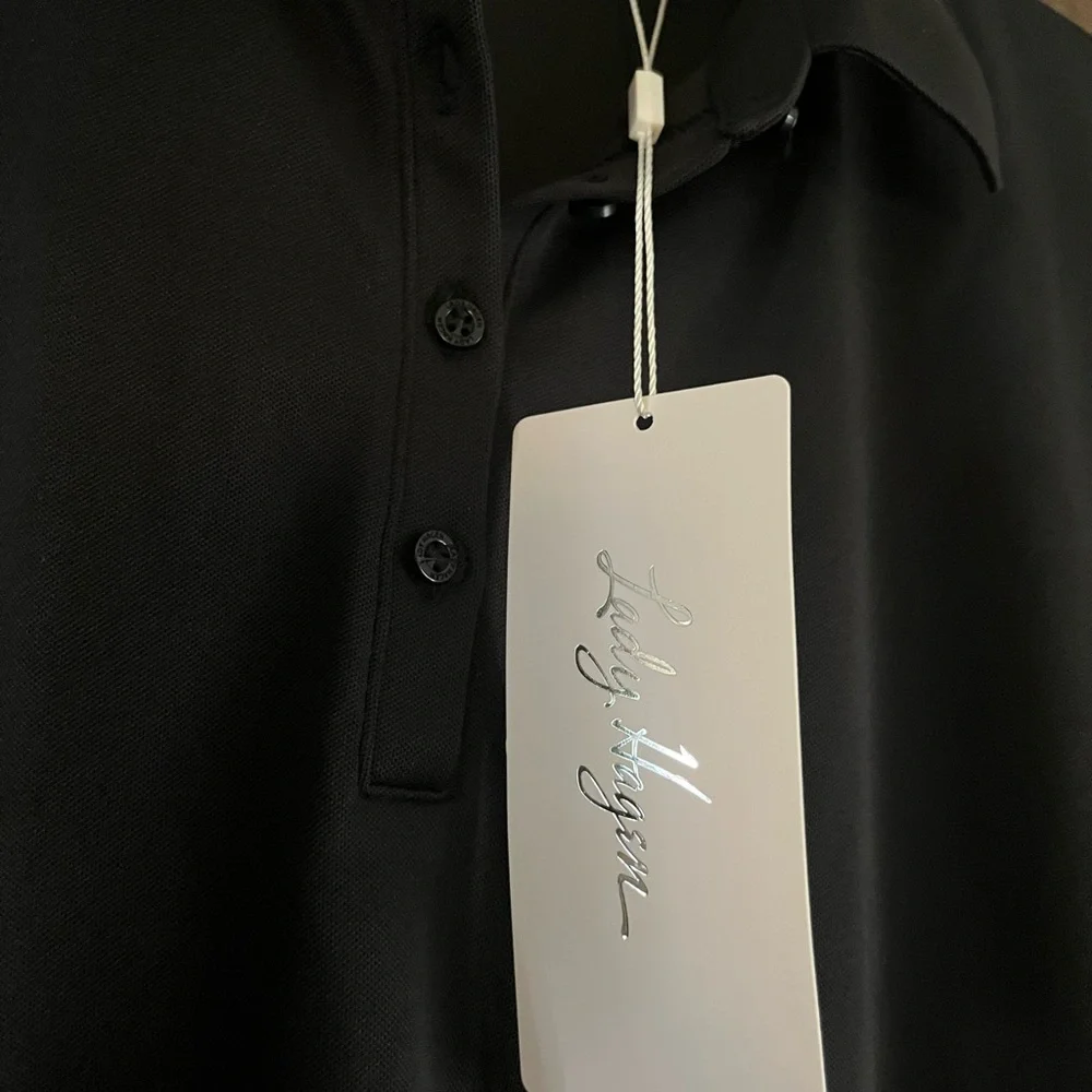 Lady Hagen Black Polo Shirt Short Sleeve Casual - Picture 2 of 5
